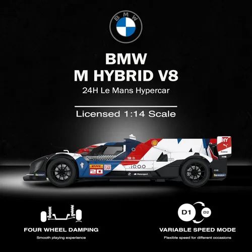 Vista 3 de Voltz Toys Coche RC Le Mans a escala 1/14 con licencia Le Mans Series a control remoto, modelo de auto de juguete para niños y adultos con puertas