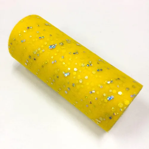 Vista 10 de Rollo de tul con lentejuelas con purpurina, decoración de boda, suministros de organza para fiestas de cumpleaños, carrete de tela, vestido tutú