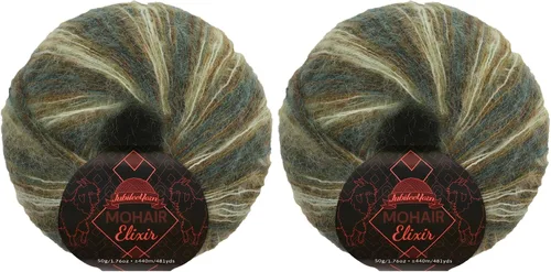 Vista 101 de JubileeYarn Mohair Elixir Yarn - 50g/Skein Baby Wool Blend - Cosmopolitan - 1 Skein