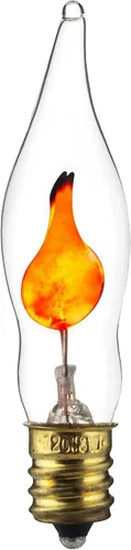 Vista 4 de Sunlite Lámpara de araña pequeña parpadeante con base de candelabro, naranja, para iluminación navideña y decorativa, E12, base de candelabro