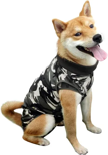 Vista 9 de Traje de recuperación para perros y cachorros, para heridas abdominales, ropa quirúrgica, chaleco posoperatorio para usar después de una cirugía