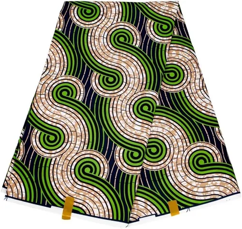 Vista 17 de BintaRealWax Tela Africana Ankara de Poliéster con Impresiones de Cera 6 Yardas de Tela Africana Tradicional para Vestido de Fiesta PL536