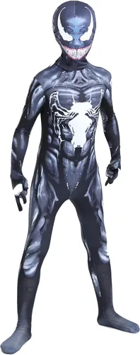 Vista 2 de JINGFENG Disfraz de superhéroe para niños, Halloween, Navidad, regalo de cumpleaños