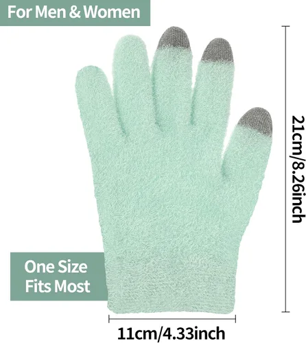 Vista 7 de Guantes de spa para manos secas, guantes hidratantes durante la noche con buen forro, guantes hidratantes para pantalla táctil para mujeres