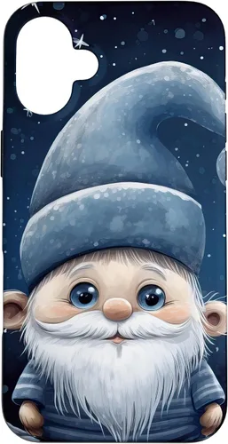 Vista 22 de iPhone 16 Funny Winter Gnome For Christmas Cute Xmas Snowflake Pattern Case