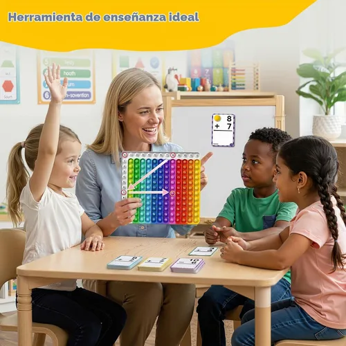 Vista 6 de JoyCat Tarjetas Didácticas de Suma + Gráfico, 78 Tarjetas Perforadas para Niños de Pre K, 1º, 2º, 3er Grado, Herramientas de Aprendizaje