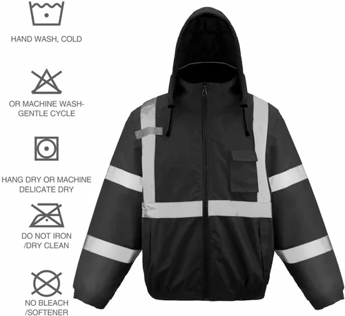 Vista 4 de caparazon Class4 - Chaqueta bomber resistente a la intemperie de alta visibilidad con forro acolchado integrado