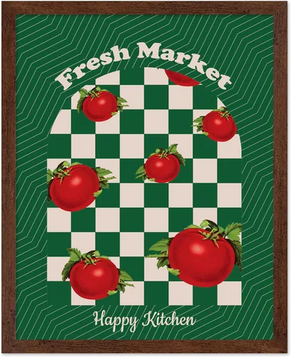 Vista 37 de Poster Master Póster vintage de fresas, impresión retro de fresas, arte de alimentos y frutas, regalo para veganos, vegetarianos, amantes