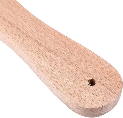 Vista 4 de Sacapuntas de cuero, doble cara, ancho, con mango de madera, bloque de cuero, multifuncional, para manualidades, pulido, afilado