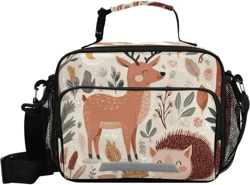 Vista 31 de Vangogh - Lonchera para niños con diseño de noche estrellada, organizador de doble aislamiento, impermeable y reutilizable, bolsa de comida