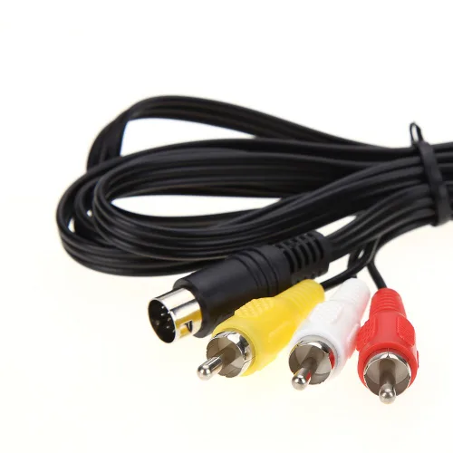 Vista 5 de CHILDMORY Cable de audio y video AV de 5.9ft, cable de conexión de 9 pines a RCA para Genesis 2 3