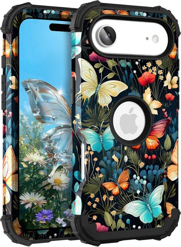 Vista 124 de Hocase Funda para iPhone SE 2022/2020, resistente a prueba de golpes, de plástico duro+goma de silicona, funda protectora híbrida para iPhone SE