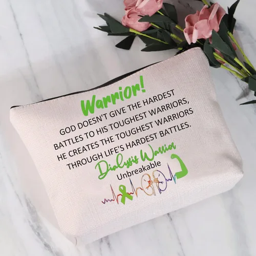 Vista 2 de JYTAPP Diálisis Conciencia Regalo Guerrero Maquillaje Bolsa de Diálisis Guerrero Bolsa Cosmética irrompible Diálisis Riñón Hemodiálisis Regalo