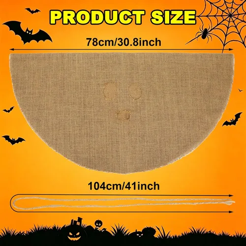 Vista 6 de Scarecrow Halloween Mask Horror Burlap Clown Skull Costume