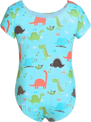 Vista 2 de Maillot para niñas Gimnasia Spakle Dino Print Ballet Dance Unitards