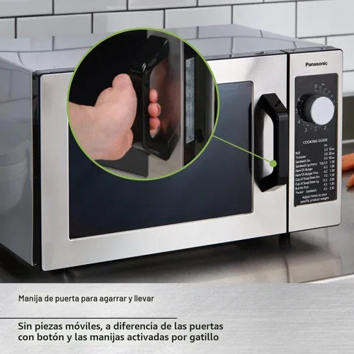 Vista 4 de Panasonic NE-1025F - Horno de microondas comercial y compacto para encimera de servicio ligero con temporizador electrónico de botón selector