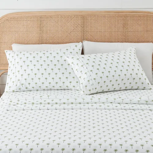 Vista 8 de Great Bay Home - Juego de sábanas y fundas de almohada estampadas, 3 piezas, tamaño individual, de microfibra con estampado floral - Sábanas