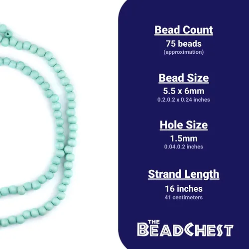 Vista 4 de TheBeadChest - Cuentas redondas de madera natural verde pistacho de 0.236 in, hilo de 16 pulgadas