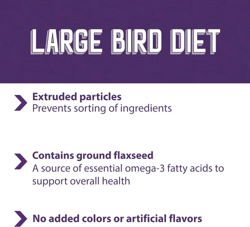 Vista 4 de Mazuri Alimento nutricionalmente completo para aves grandes Bolsa de 3 libras (3 libras)