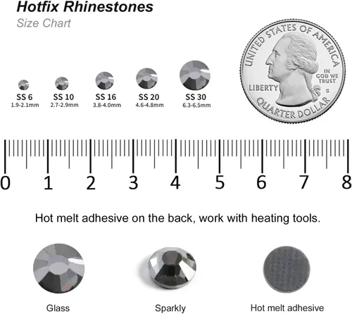 Vista 36 de 6000 PIEZAS Diamantes de Imitación Hotfix a Granel, Diamantes Naranja para Manualidades y Ropa, Diamantes de Imitación para Decoración DIY, SS10