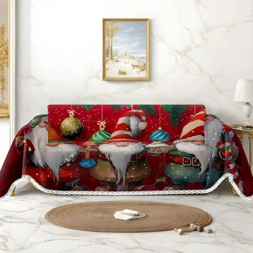 Vista 13 de Funda de sofá con estampado de muñeco de nieve de Navidad, fundas de sofá para sillón, funda resistente a las manchas, protector universal de muebles