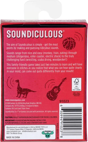 Vista 4 de Soundiculous - Moose Games: el divertido juego de fiesta de bolsillo de sonidos ridículos que hace reír a toda la familia