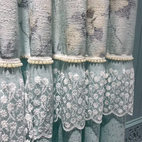 Vista 4 de FQTANJU 5 yardas de cinta de encaje con perlas de imitación y apliques de perlas para flecos para decoración de fiesta de boda, decoración