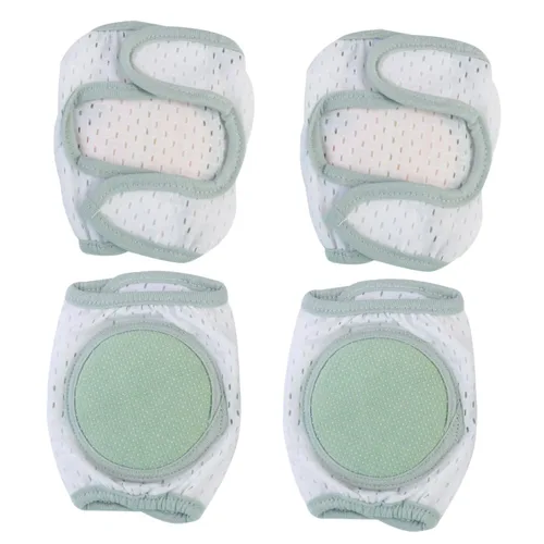 Vista 7 de EXCEART Rodilleras ligeras para gatear para niños pequeños, protectores transpirables y suaves para gatear, diseño cómodo para todas las estaciones