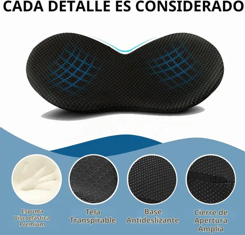 Vista 6 de Cojín de asiento de automóvil, almohadilla de asiento de espuma viscoelástica para ciática y alivio del dolor de espalda baja, cojín de asiento