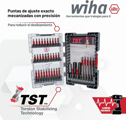 Vista 6 de Wiha 76884 Juego de brocas de impacto MaxxTor de 40 piezas