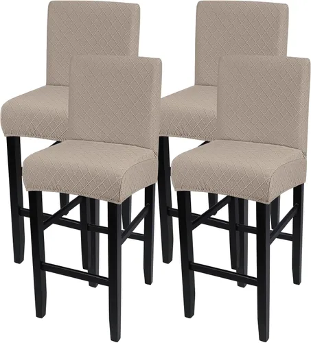 Vista 9 de SearchI Juego de 2 fundas para taburetes de bar, fundas de asiento de taburete elásticas y lavables, fundas para sillas de altura de mostrador