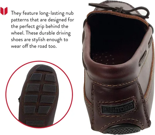 Vista 5 de Minnetonka Mocasín de piel de vaca doble para hombre