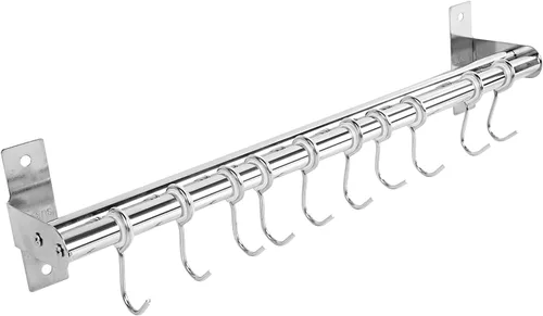 Vista 9 de ASkinds Estante colgante para utensilios de acero inoxidable para colgar en la pared, soporte para tapa de olla, organizador de almacenamiento