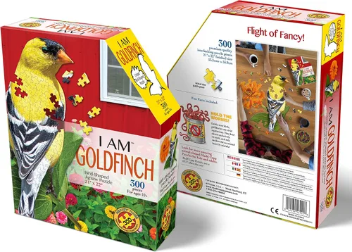 Vista 7 de Madd Capp Puzzles - I AM Goldfinch - 300 piezas - Rompecabezas en forma de animal, multicolor