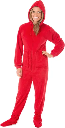 Vista 7 de Pijama de felpa con capucha y asiento caído para hombres y mujeres Navidad