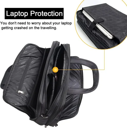 Vista 7 de Maletines grandes para hombres bolsa de lona para computadora portátil bolsa de trabajo bolsas de trabajo bolsa de negocios para hombre de oficina