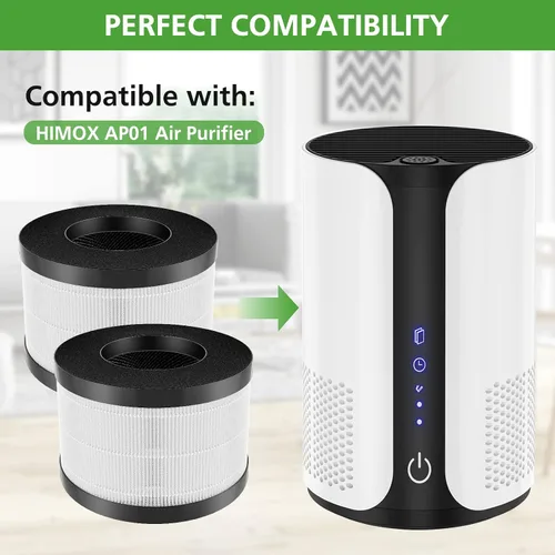 Vista 3 de Filtro AP01 solo compatible con el purificador de aire Himox AP01(H01), filtración de 3 etapas de alta eficiencia para filtro de repuesto Himox