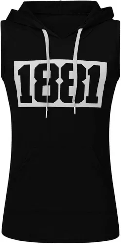 Vista 5 de Ymosrh Camiseta sin mangas con capucha para hombre, camiseta sin mangas para culturismo, gimnasio, tallas S-3XL