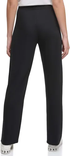 Vista 2 de DKNY SPORTSWEAR Pantalón de pierna ancha para mujer, Negro