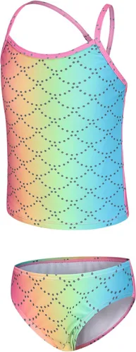 Vista 12 de Traje de baño tankini de dos piezas para niñas, traje de baño a rayas arcoíris Bandera estadounidense 40