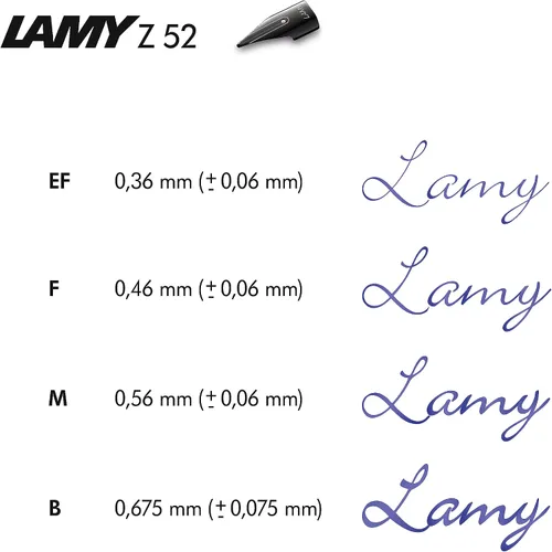 Vista 2 de Lamy 1231789 Z 52 Mine B - punta de acero inoxidable