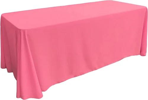 Vista 195 de LA Linen Mantel rectangular lavable de popelín de poliéster, resistente a las manchas y a las arrugas, cubierta de mesa 60x84, mantel de tela