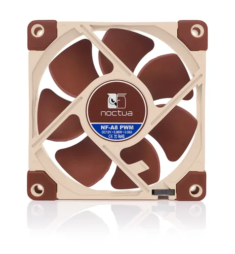Vista 4 de Noctua NF-A8 PWM, ventilador silencioso premium, 4 pines (3.150 in, marrón)