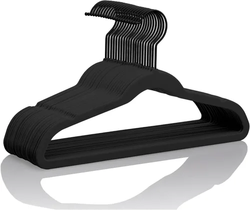 Vista 17 de MIZGI Perchas de terciopelo para bebé, perchas antideslizantes para niños y niños pequeños, perchas de 11.8 pulgadas para ropa de bebé, paquete