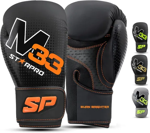 Vista 9 de Starpro Boxing Gloves with Secure Hook & Loop Closure for Men & Women - Muay Thai Training Sparring 8oz 10oz 12oz 14oz 16oz