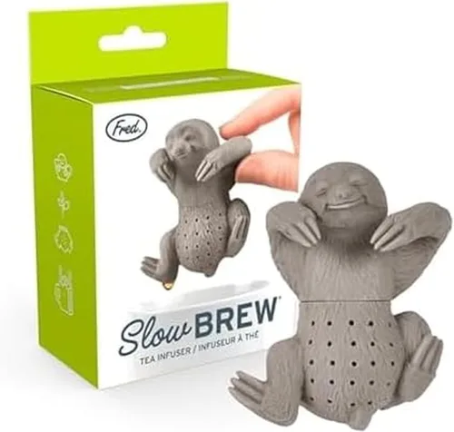 Vista 7 de Genuine Fred, BREW BUNNY, infusor de té reutilizable de silicona con forma de conejo, gris, divertido regalo para amantes del té, ingenioso gadget