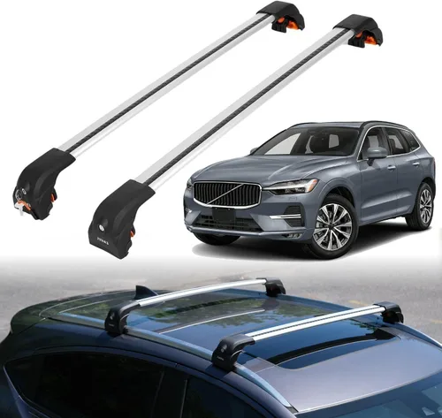 Vista 13 de ERKUL Barras transversales de techo resistentes de 220 libras para Volvo XC40 2019-2026 Soportes de metal sólido Barras transversales