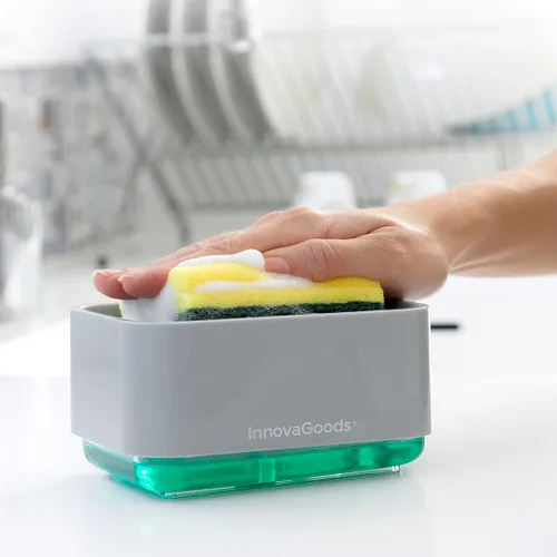 Vista 3 de Dispensador de Jabón 2 en 1 para Fregadero Pushoap InnovaGoods