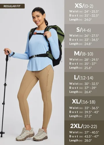 Vista 133 de BALEAF - Camisetas de sol de manga larga para mujer, con FPU 50+, para senderismo, ligeras, de secado rápido, protección contra rayos ultravioleta