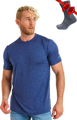 Vista 20 de Camiseta 100% de lana merino para hombre - Camiseta interior de capa base Tinta negra